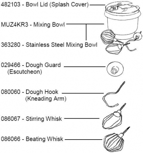 Bosch Compact Bowl & Mixing Parts